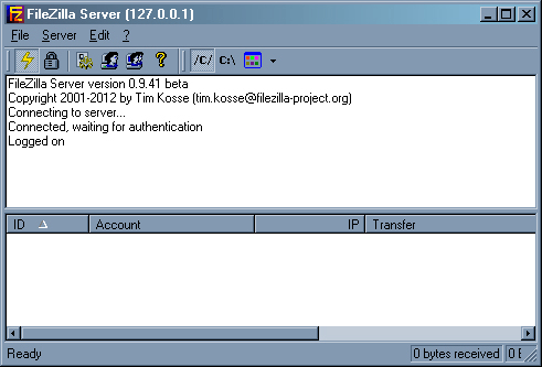 Filezilla Management Interface